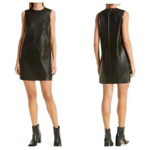 h&m ribbed sweater dress Theory Black Rib Knit Flounce Long Sleeve Wool Blend Sweater Dress Size L